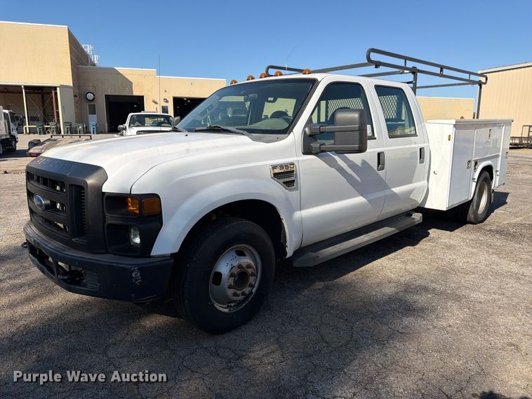 image for item FK3874 2008 Ford F350 Super Duty XL Ext. Cab utility bed pickup truck