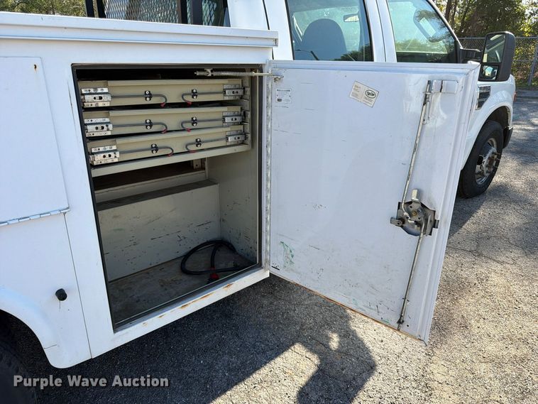 image for item FK3874 2008 Ford F350 Super Duty XL Ext. Cab utility bed pickup truck