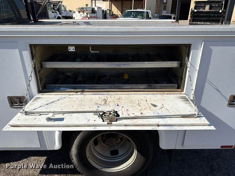 image for item FK3874 2008 Ford F350 Super Duty XL Ext. Cab utility bed pickup truck