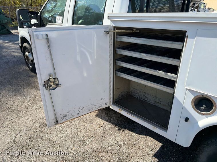 image for item FK3874 2008 Ford F350 Super Duty XL Ext. Cab utility bed pickup truck