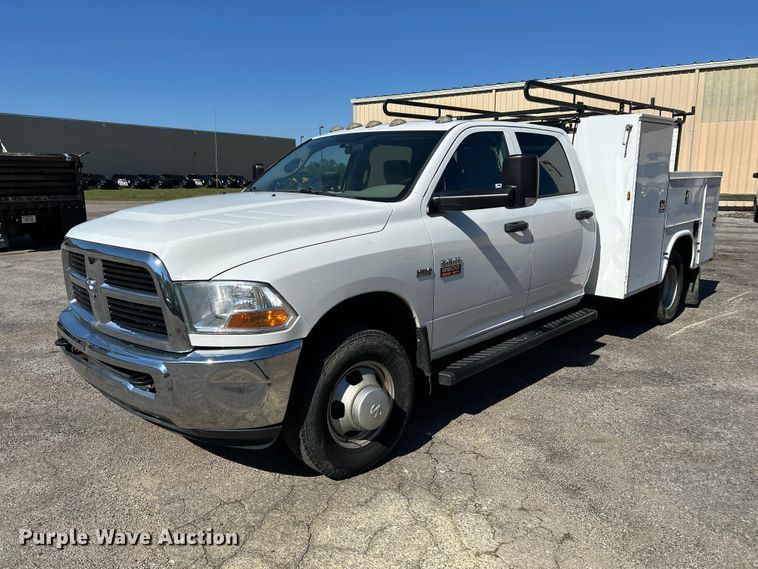 image for item FK3881 2011 Dodge 3500HD Crew Cab utility bed pickup truck
