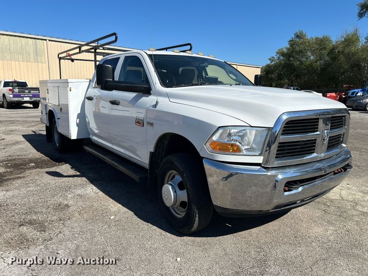 image for item FK3881 2011 Dodge 3500HD Crew Cab utility bed pickup truck