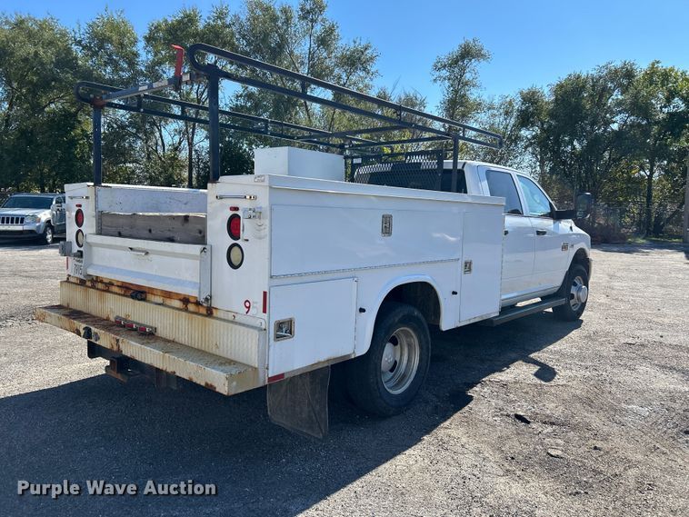 image for item FK3881 2011 Dodge 3500HD Crew Cab utility bed pickup truck