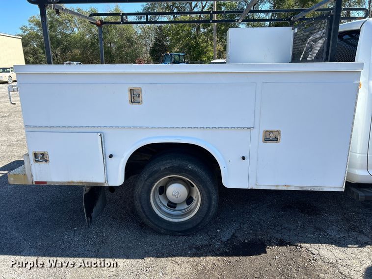 image for item FK3881 2011 Dodge 3500HD Crew Cab utility bed pickup truck