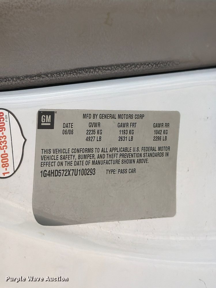 image for item FK3882 2007 Buick Lucerne 
