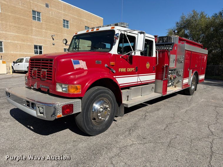 image for item FK3885 1997 International 4900 pumper fire truck