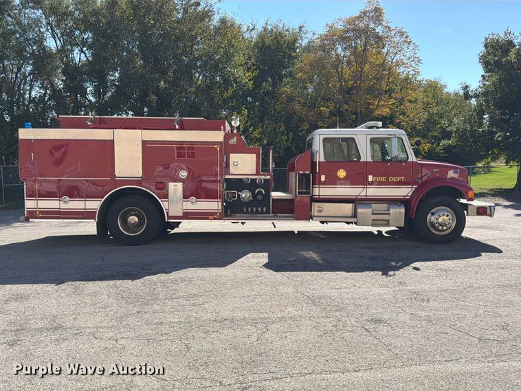image for item FK3885 1997 International 4900 pumper fire truck