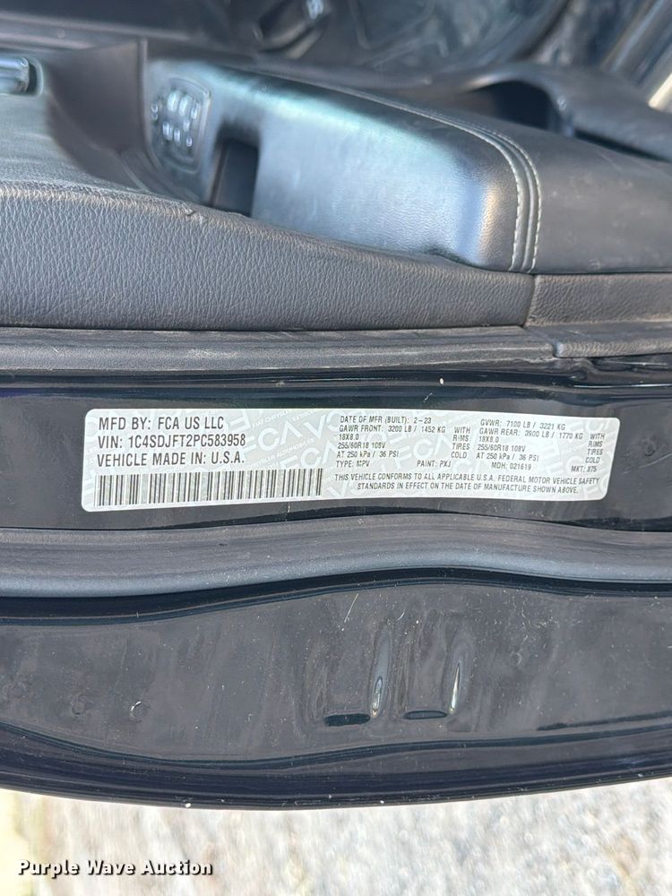 image for item FK3889 2023 Dodge Durango SSV SUV