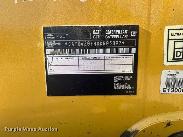 image for item FK3890 2015 Caterpillar 420F backhoe