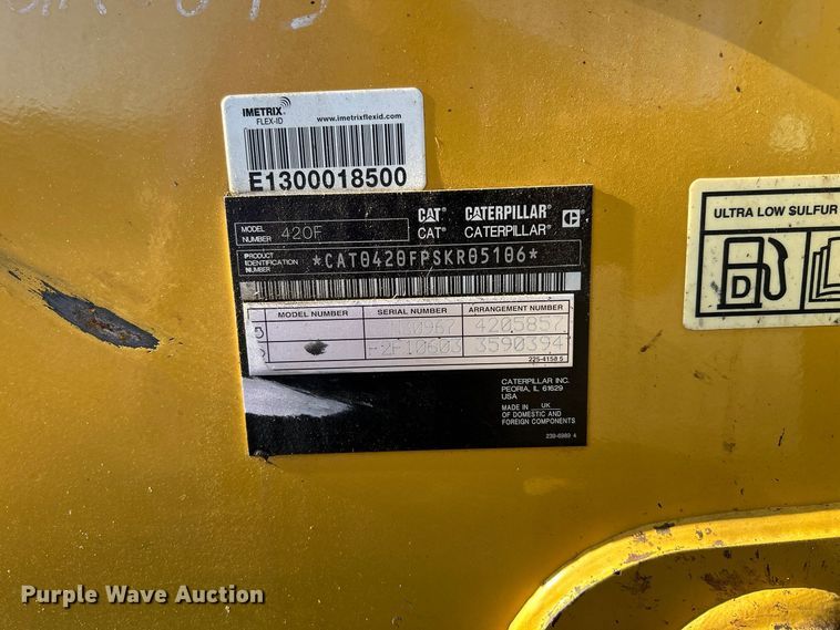image for item FK3891 2015 Caterpillar 420F backhoe