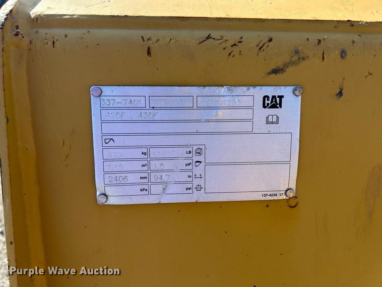 image for item FK3892 2015 Caterpillar 420F backhoe