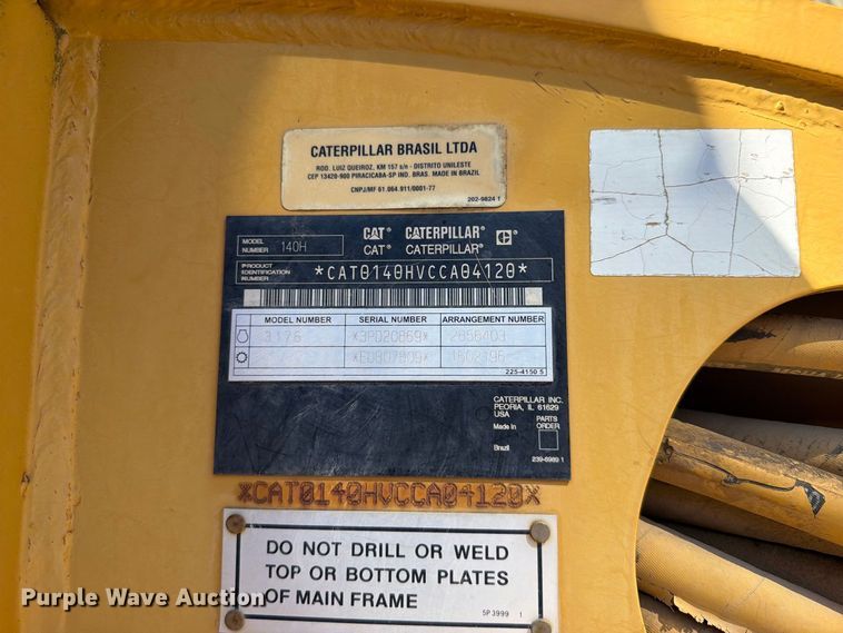 image for item FK5287 2007 Caterpillar 140H motor grader