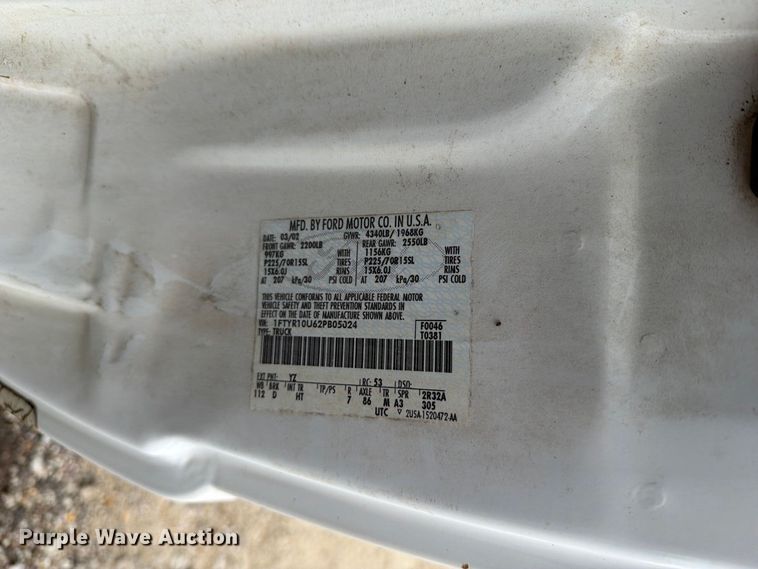 image for item FM6552 2002 Ford Ranger pickup truck