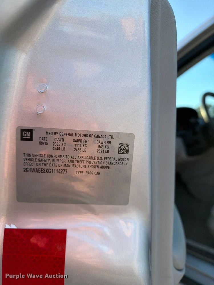 image for item FM6578 2016 Chevrolet Impala Limited 