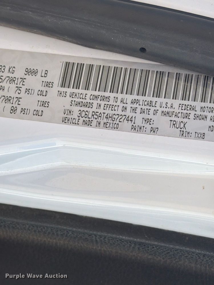 image for item FM7713 2017 RAM 2500 pickup truck