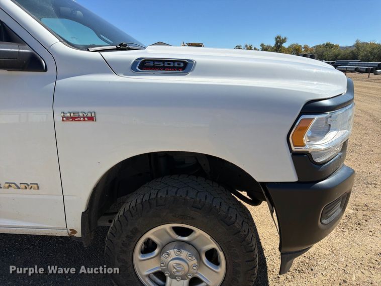 image for item FM7718 2020 RAM 3500 Crew Cab utility bed pickup truck