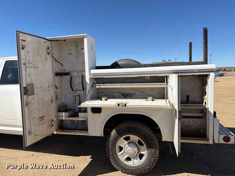 image for item FM7718 2020 RAM 3500 Crew Cab utility bed pickup truck
