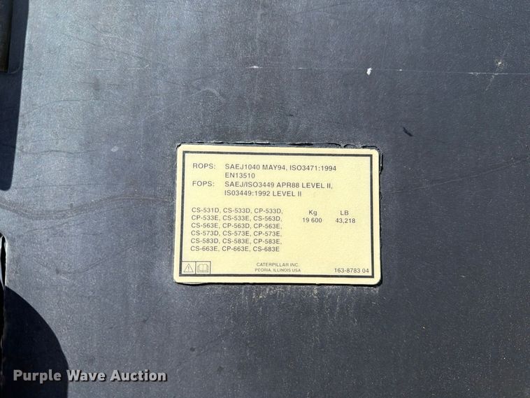 image for item FM8012 2007 Caterpillar CS-583E single drum vibratory roller