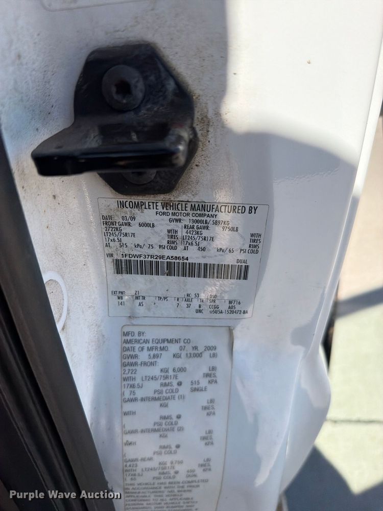 image for item FN5916 2009 Ford F350 Super Duty dump bed pickup truck