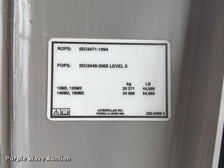 image for item FP3152 2011 Caterpillar 140M2 VHP Plus motor grader