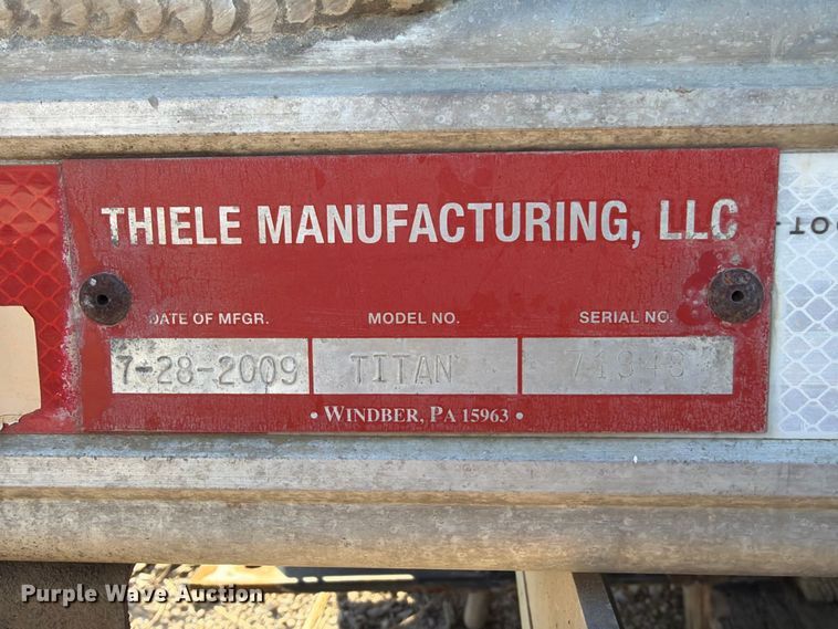 image for item FP3156 2009 Thiele Titan dump bed