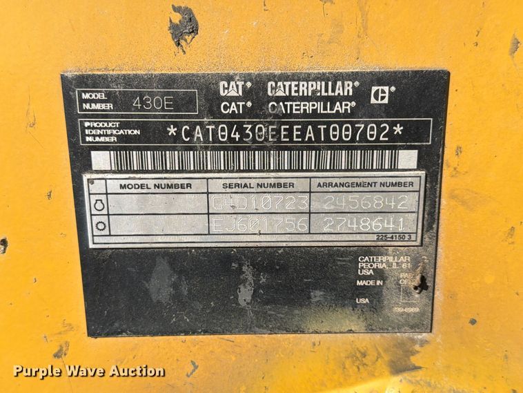 image for item FP3176 2007 Caterpillar 430E backhoe