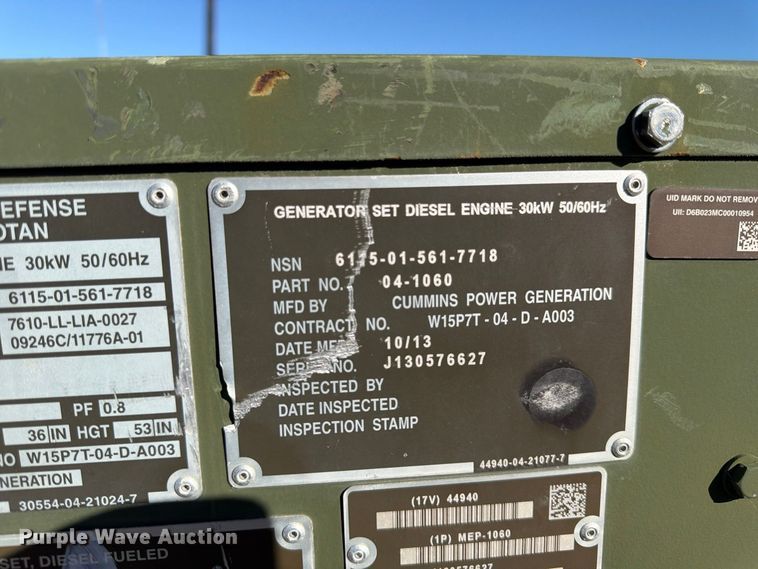 image for item FP3506 2013 MEP-1060 generator