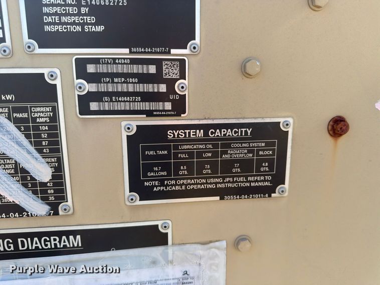 image for item FP3511 2014 MEP-1060 generator