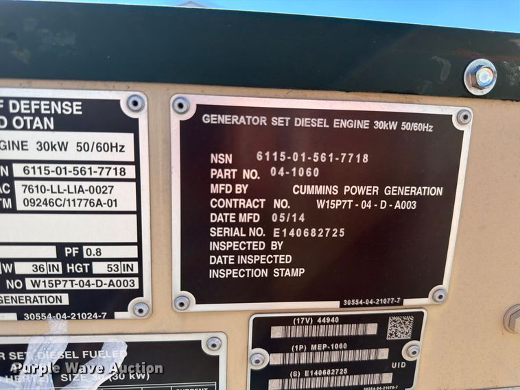 image for item FP3511 2014 MEP-1060 generator