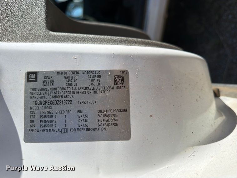 image for item FP3515 2013 Chevrolet Silverado 1500 pickup truck