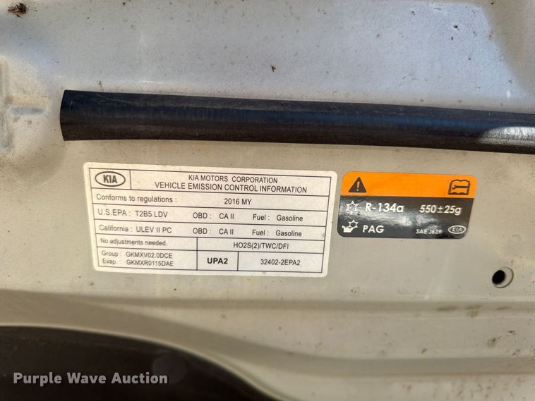 image for item FP3525 2016 KIA Soul SUV