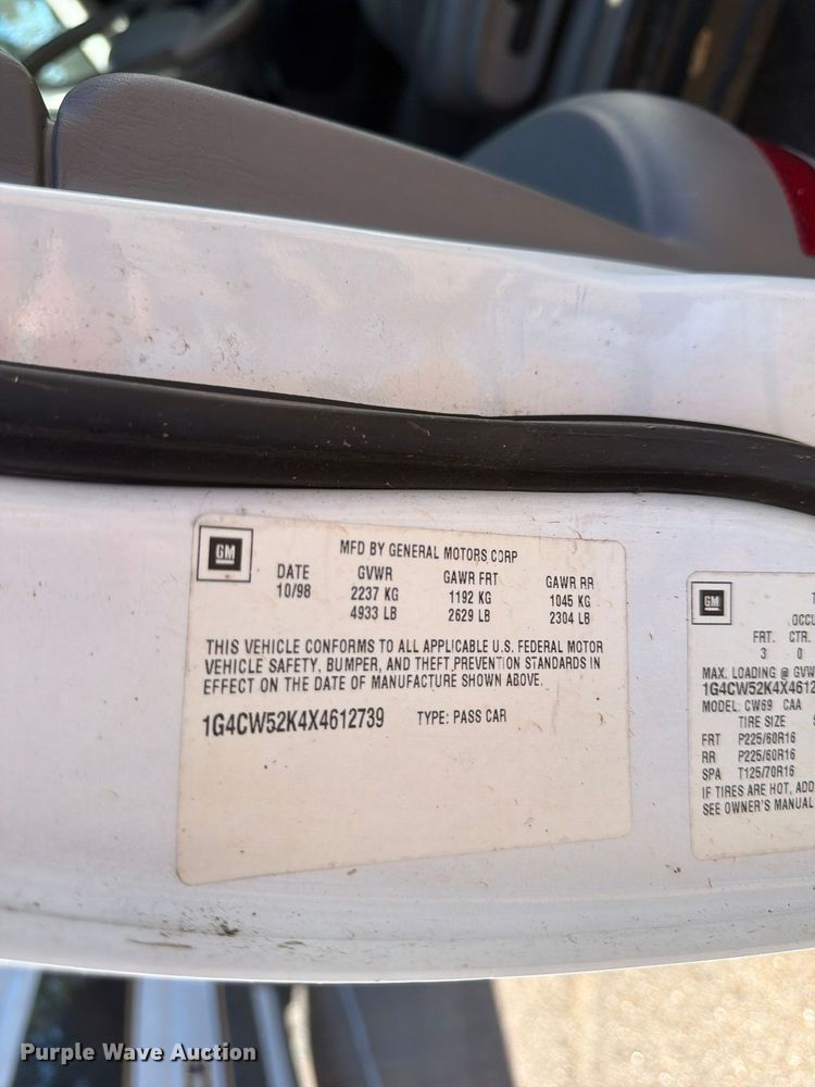 image for item FP3527 1999 Buick Park Avenue 