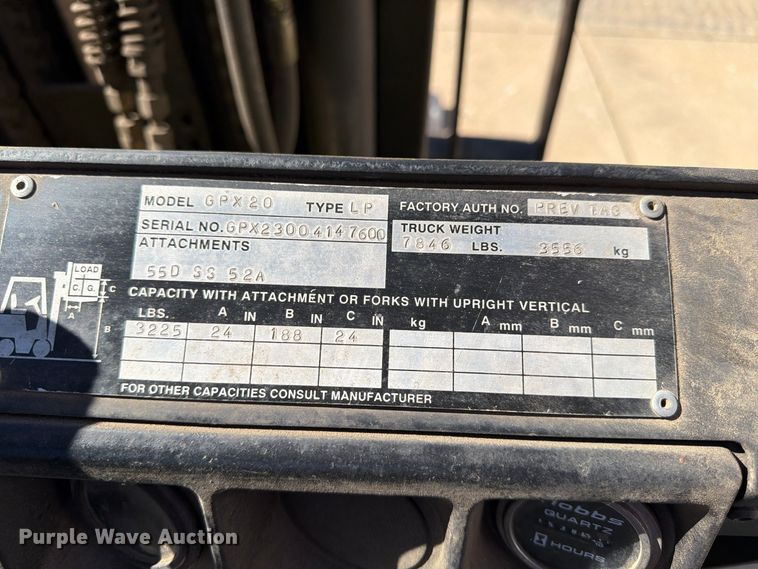 image for item FP3535 Clark GPX20 forklift