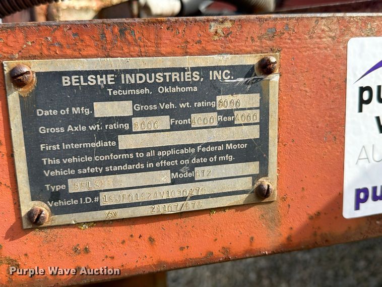 image for item FP3540 1997 Belshe  GT2 equipment trailer