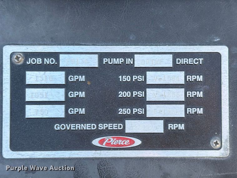 image for item FP4076 1995 Pierce  pumper fire truck