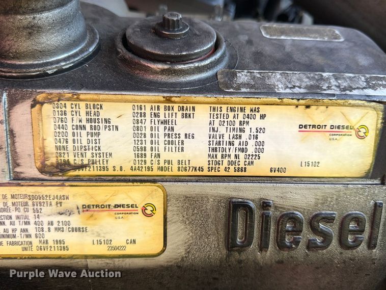 image for item FP4076 1995 Pierce  pumper fire truck