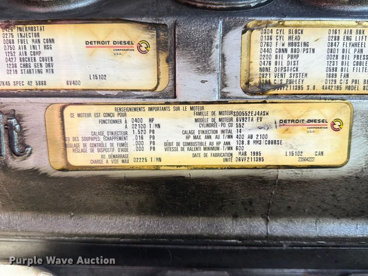image for item FP4076 1995 Pierce  pumper fire truck
