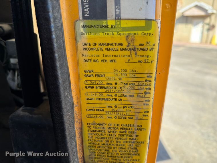 image for item FT6860 1998 International 2554 dump truck