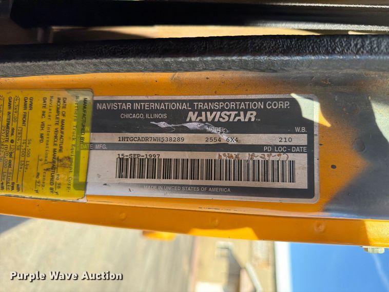 image for item FT6860 1998 International 2554 dump truck