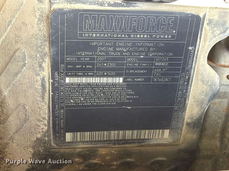 image for item FU5026 2008 International DuraStar 4300 utility / service truck