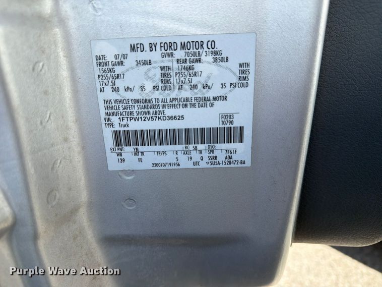 image for item FU5029 2007 Ford F150 Crew Cab pickup truck