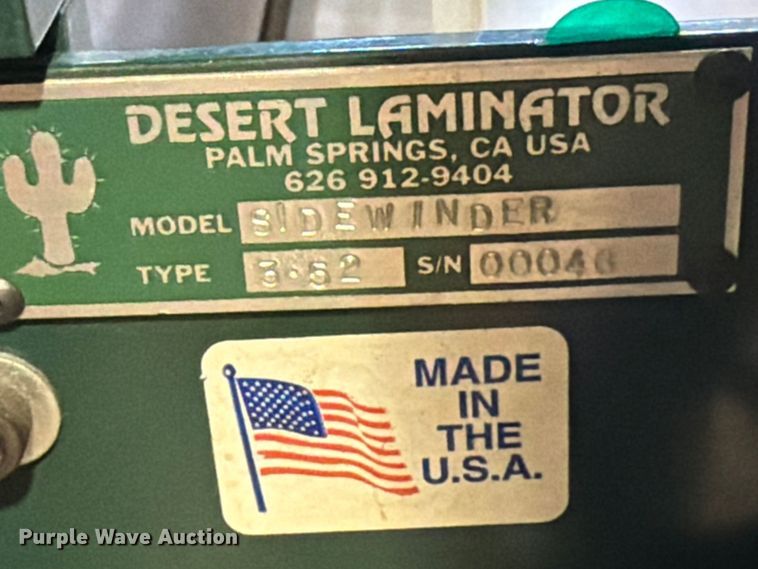image for item FU5034 Desert Laminator Sidewinder laminator