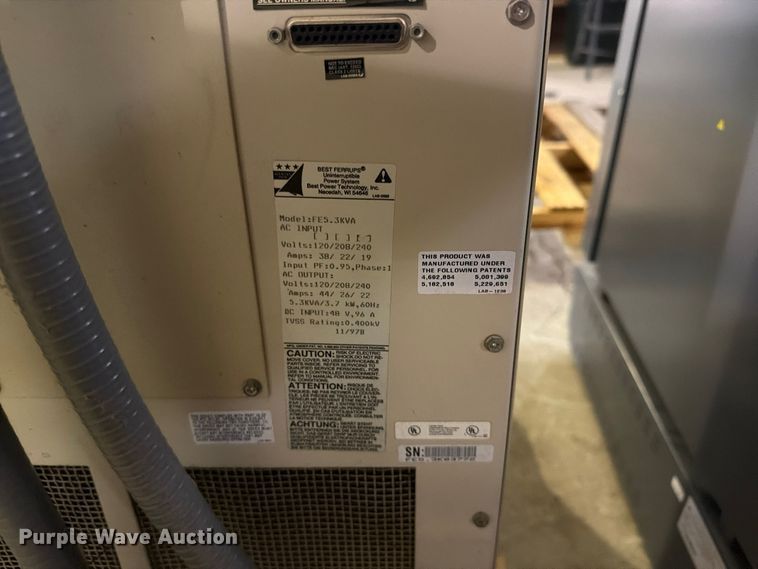 image for item FU5042 (2) Best Ferrups FE5.3KVA UPS