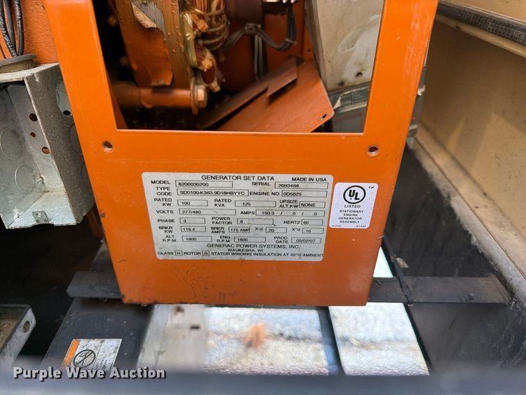 image for item FU5061 Generac 8200030200 generator