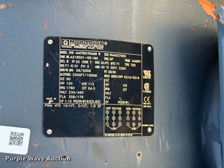 image for item FU5065 Marathon DVK 444TTDS17044AN lift station pump