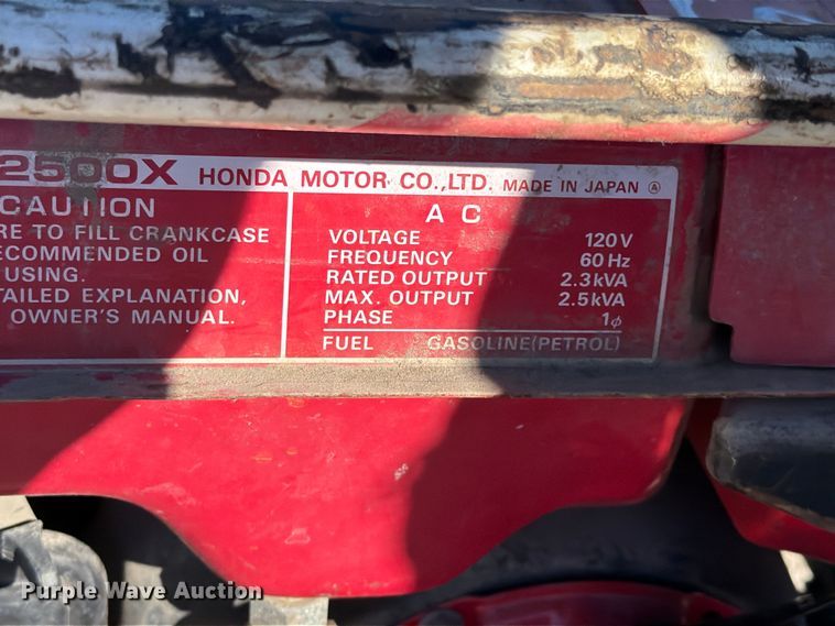 image for item FU5073 Honda EB2500 generator