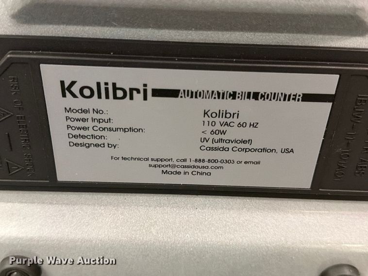 image for item FU5087 Kolibri automatic bill counter