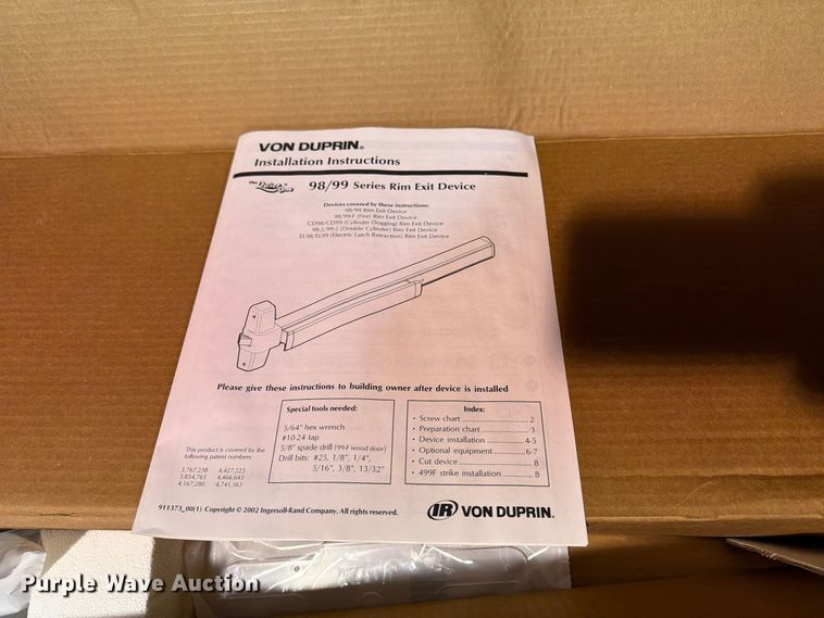 image for item FU5089 Von Duprin 98/99 Series door latch