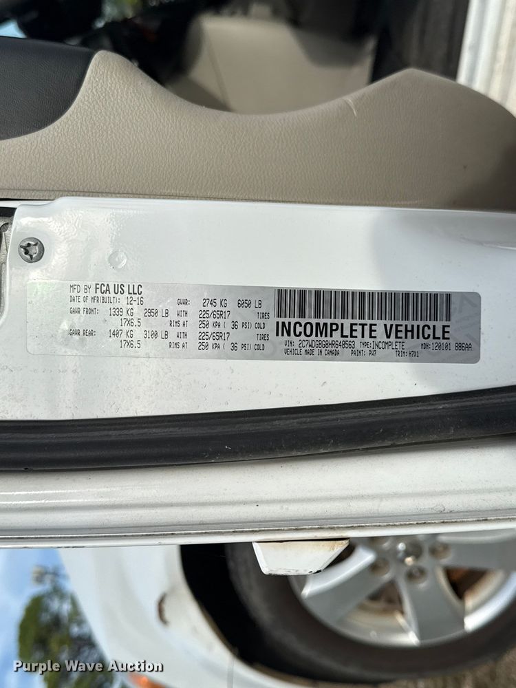 image for item FV2083 2017 Dodge Grand Caravan handicap accessible van