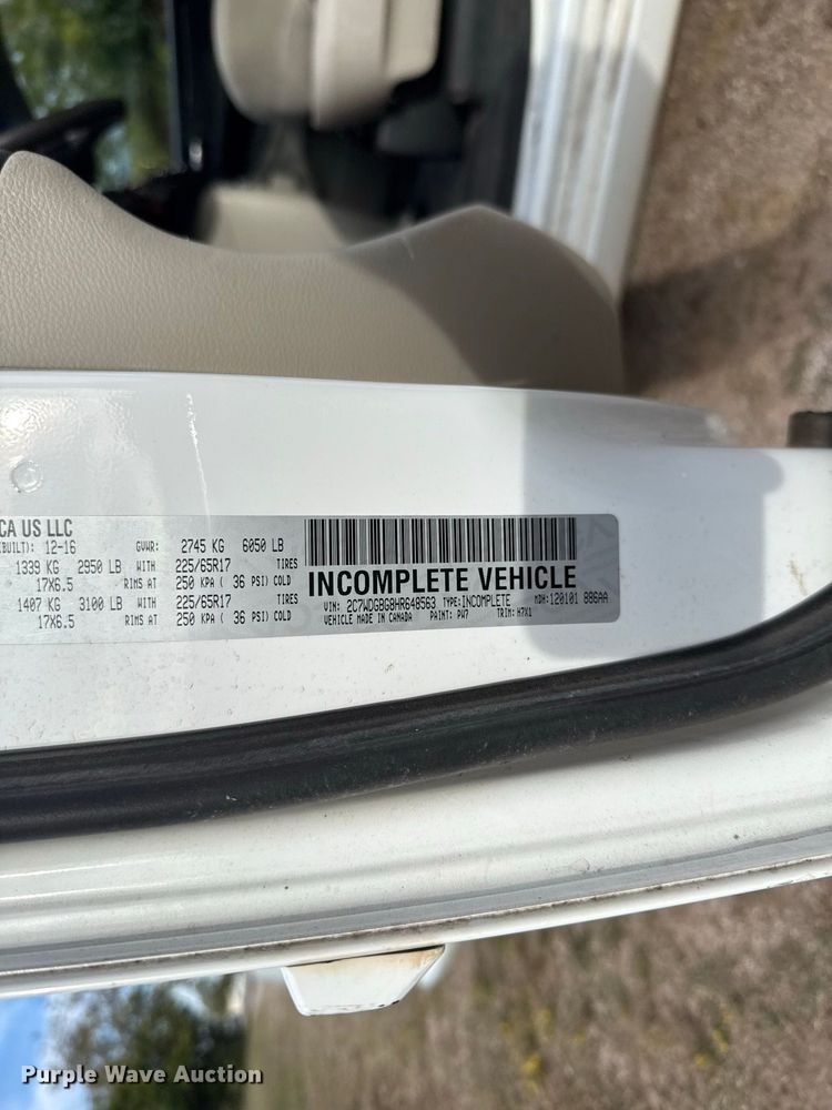 image for item FV2083 2017 Dodge Grand Caravan handicap accessible van